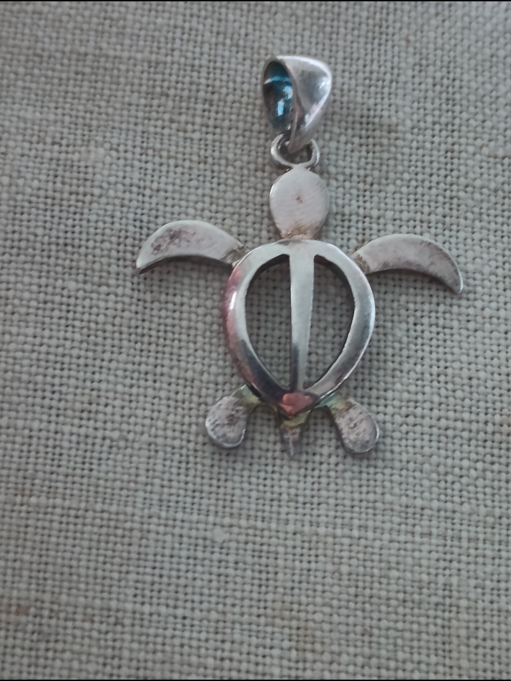 Sterling Silver 925 Turtle Pendant Necklace in Silver